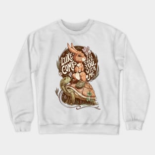 Vintage luke combs rabbit and turtle Crewneck Sweatshirt